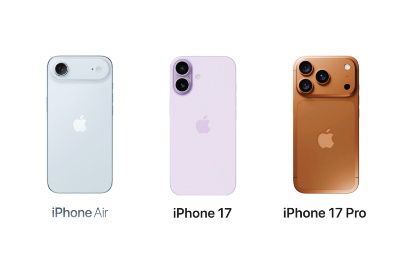 بررسی آیفون ۱۷، آیفون ۱۷ پرو و آیفون ۱۷ ایر | تصویر سه‌بعدی افقی ۱۶ در ۹ از سری آیفون ۱۷ اپل با مشخصات و تفاوت‌های طراحی
