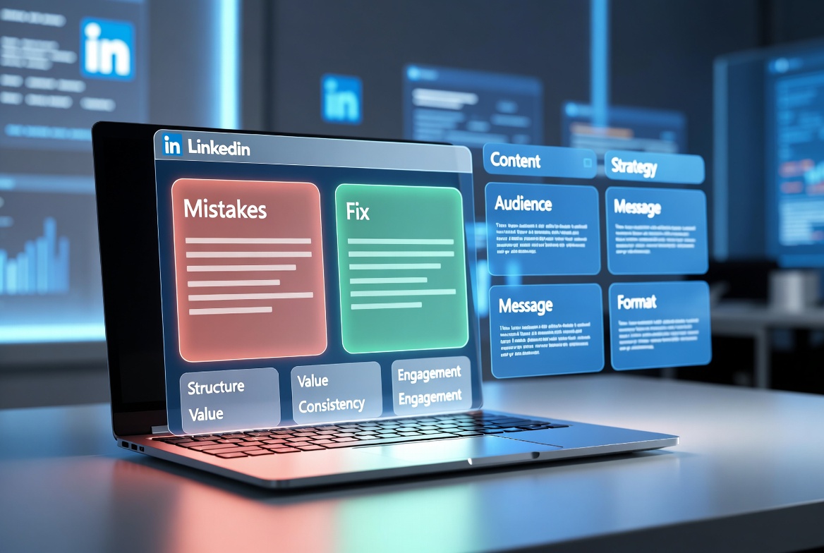 اشتباهات تولید محتوا در لینکدین